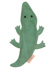 ExionPro Natural Leather Crocodile Dog Toy with Non Toxic Fiber Stuffing- Green Color