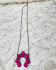 Pink Squash Blossom Chain Fashion Necklace