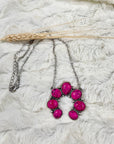 Pink Squash Blossom Chain Fashion Necklace
