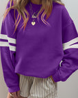 Varsity Stripe Drop Shoulder Sweatshirt