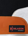 Hilason Western Wool Felt Horse Saddle Pad W/ Cowhide Leather - Black