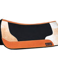 Hilason Western Wool Felt Horse Saddle Pad W/ Cowhide Leather - Black