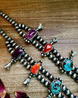 Multi Stone Squash blossom with matching earrings