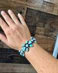 Cuff - Sterling silver Cuff Bracelet with Golden Hills turquoise