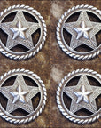 1.5 In Western Nickle Plated Round Conchos Hilason