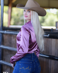 DARK MAUVE SATIN PERFORMANCE RODEO SHIRT