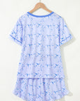 Bow Tee and Shorts Lounge Set