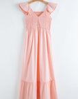 Ashlyn Flutter Sleeve Smocked Bodice Maxi Dress