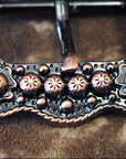 Western Screw Back Concho Copper Finished Belt Buckle With Rope Edge