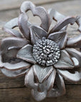 Hand Painted Leather Flowers - Lotus