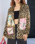 Baha Ranch Retro Pop Western Wild West Leopard Blazer