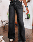 Victoria Wide Leg Pocketed High Waist Jeans