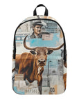 Vintage Bull Collage Western Backpack