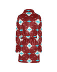 Burgundy Aztec Women's Western Bath Robe