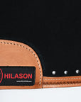 Hilason Western Wool Felt Horse Saddle Pad With Leather Border Black