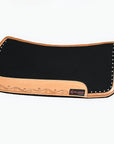Hilason Western Wool Felt Horse Saddle Pad With Leather Border Black