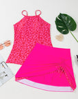 Mae Leopard Drawstring Side Tankini 2pcs Swimsuit