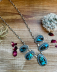 5 Stones Blackjack turquoise necklace