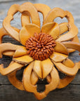 Hand Painted Leather Flowers - Lotus