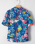 Floral V-Neck Puff Sleeve Blouse