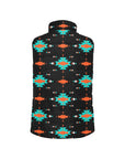 Turquoise Orange Aztec Women's Western Puffy Vest