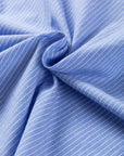 Stripe Roll-Tab Sleeve Pocketed Shirt