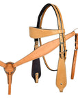 HILASON Western Horse Headstall Breast Collar Set Tack Genuine American Leather