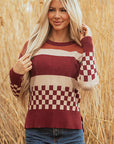 Noelle Checkered Knitted Sweater
