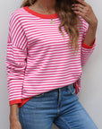Madelynn Striped Drop Shoulder Sweater