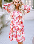 Camryn Floral Smocked Puff Sleeve Mini Dress