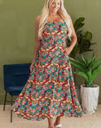 Danielle Boho Floral High Waist Maxi Dress