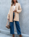 Jade Oversize Chunky Cable Knit Midi-length Cardigan