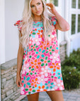Della Ruffle Short Sleeve Floral Babydoll Dress