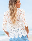 Emmie Bohemian Macrame Lace Crochet Half Sleeve Blouse
