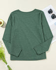 Anna Asymmetric Seam Detail Long Sleeve Top