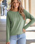 Millie Seam Detail Raglan Long Sleeve Top