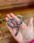 Smaller Pearls hair clips - turquoise and faux pearls