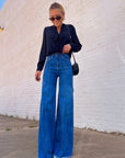 The Loretta Trouser Jean in Medium Wash