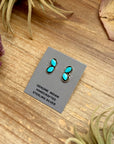 Sterling Silver Kingman Turquoise Stud Earrings