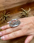 Adjustable Cowboy Hat Ring – Kingman Turquoise, Navajo Handmade by Robby Manuelito