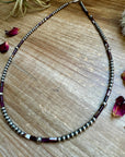 20 inch - NFR collection - sterling silver and purple spiny