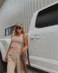 The Horsebit Tank in Taupe