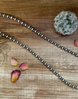 32 inch Necklace - 8 mm & 5 mm saucer Sterling Silver Pearls