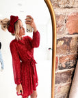 Red Sequin Festival Party Dress -clearance