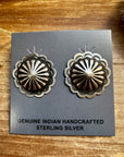 Smaller Round Sterling silver stud earrings
