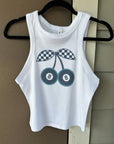8 Ball Cherries Cropped Tank