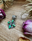 Flower Pendant with Sonoran Gold Turquoise – Option 2 – Sterling Silver