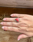 Ring - Size 8 -Red Spiny & Sterling Silver