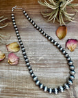 20 1/2 inch 8 to 14 mm Sterling Silver Pearls Necklace
