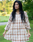 Dana Plaid Babydoll Dress
